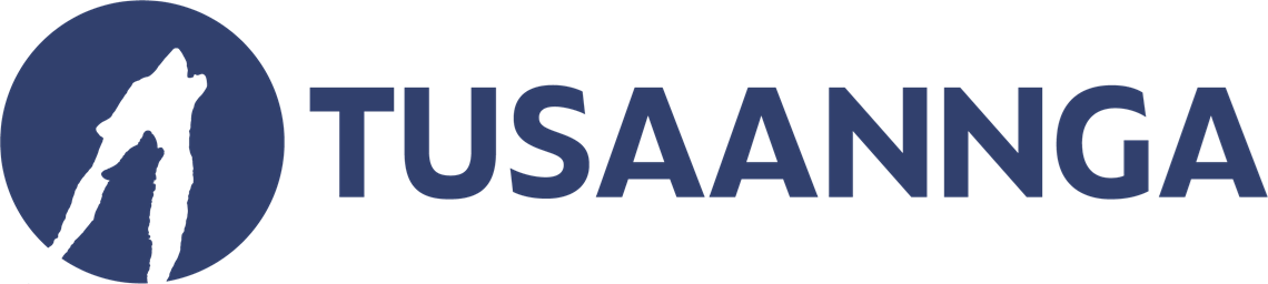 Tusaangas logo med ulven der hyler