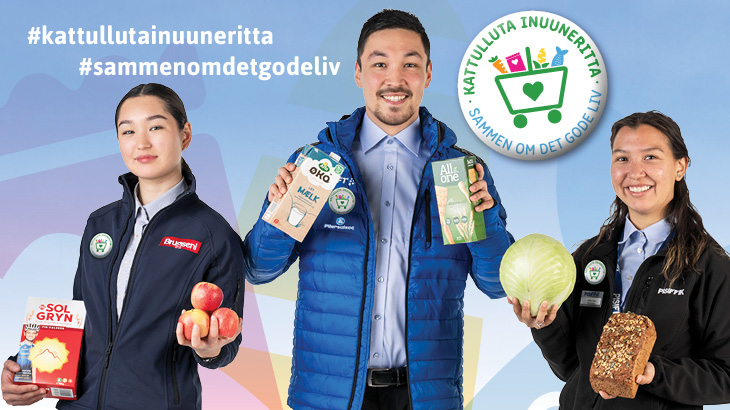 Paarisas projekt Sammen kan vi meget mere - billede af to kvinder og en mand der holder indkøbsvare i hænderne